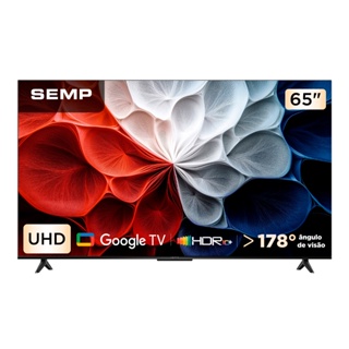 Smart TV Semp 65 Polegadas LED HVA 4K S62 WiFi Bluetooth Google TV 3 HDMI HDR10+ Dolby Audio 65S62 em Oferta na Shopee