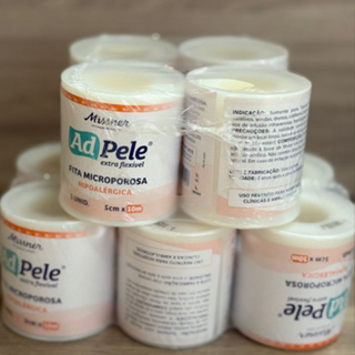Kit 10 unidades Micropore Hipoalergica Branca ADPELE 5Cmx10m - MISSNER em Oferta na Shopee