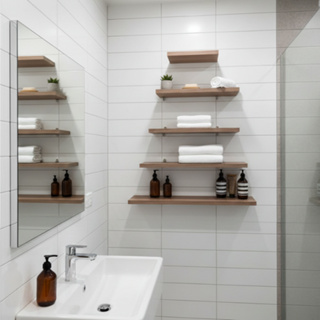 Super Kit 4 Prateleiras Multiuso MDF Amadeirado em Oferta na Shopee