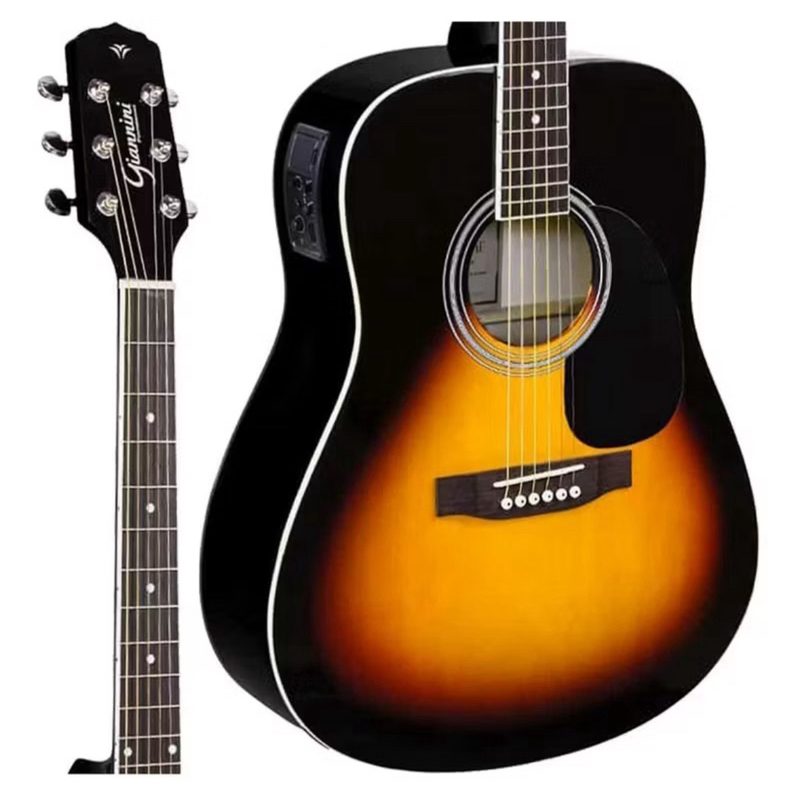 Violão Eletroacústico Giannini Folk GD1 Eq VSB Dreadnought 6 Cordas