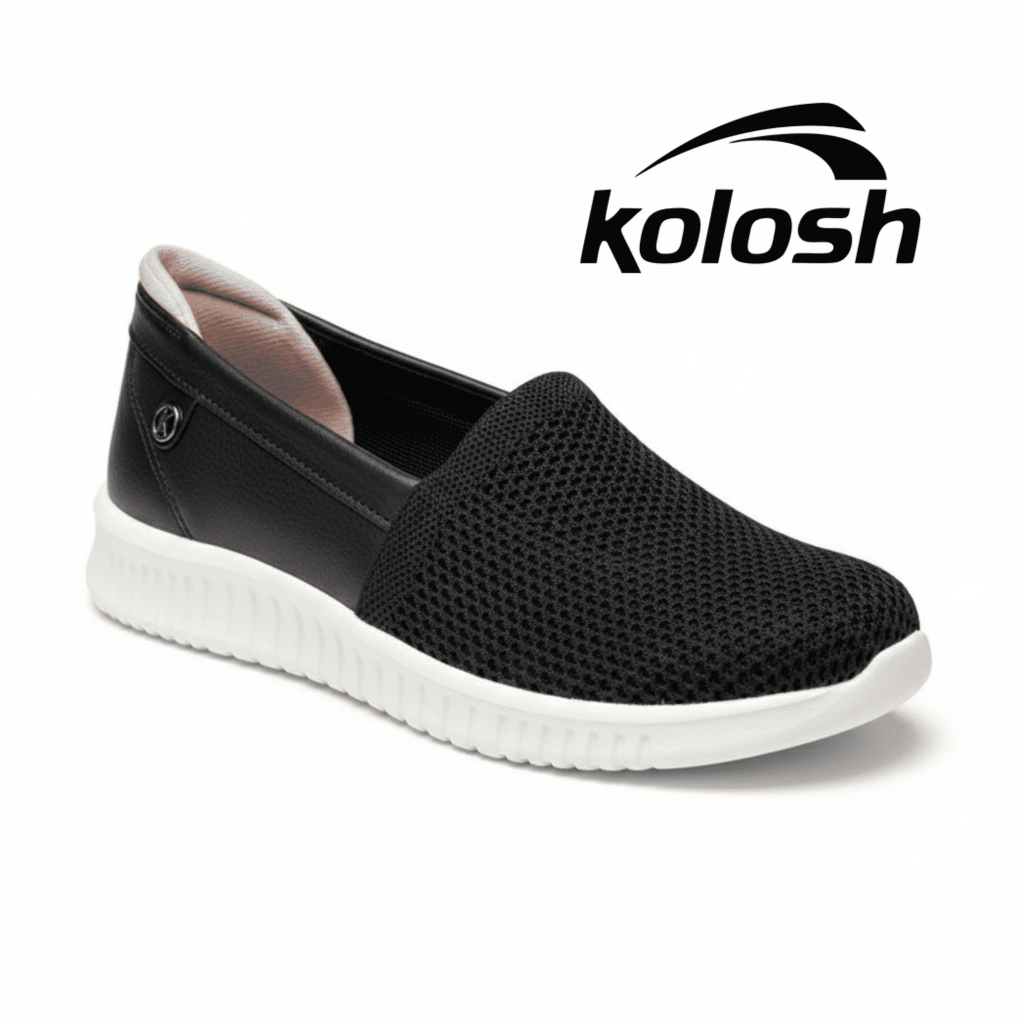 Tênis Feminino Kolosh Slip On Malha Sintético Original