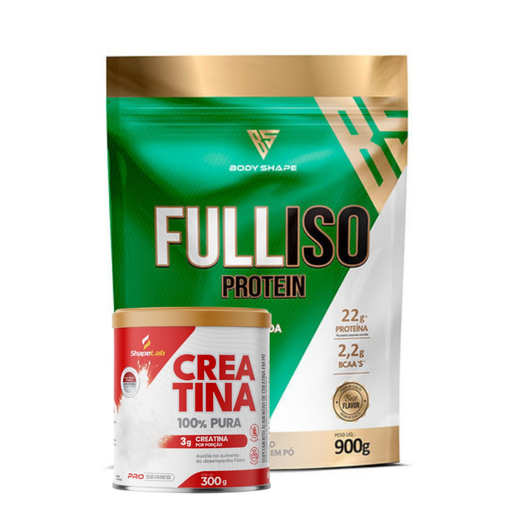 Kit Whey Protein Full Iso Protein Blend + Creatina Micronizada Monohidratada 300g - Body Shape