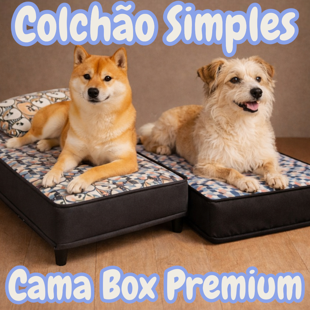 Cama Box Ortopédica Impermeável para Cães