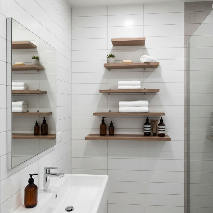 Kit 4 Prateleiras Multiuso Amadeirado MDF em Oferta na Shopee