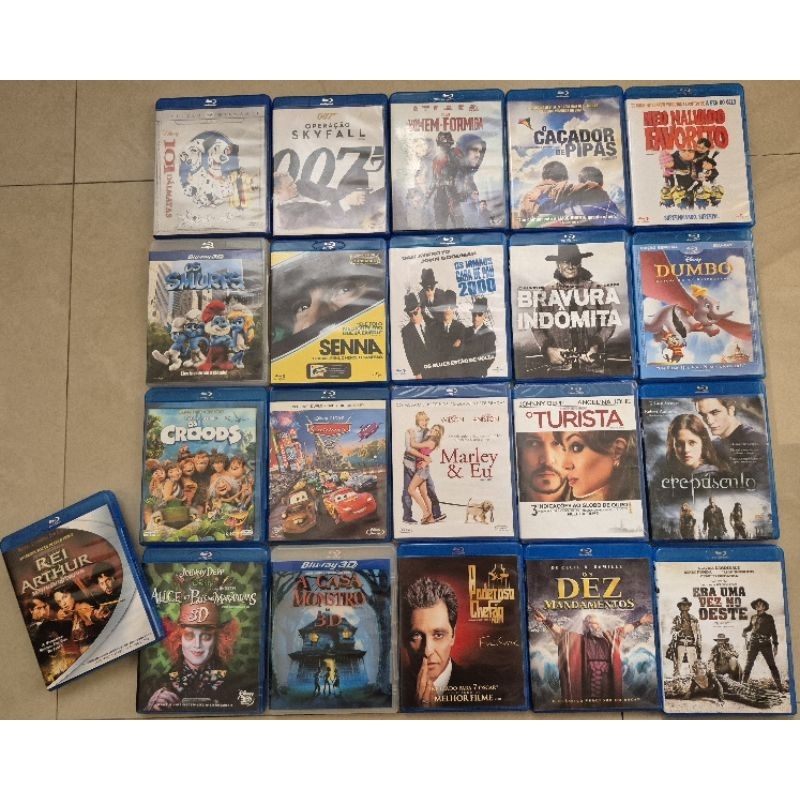 Saldão de BLU-RAYS  Originais - em ótimo estado - Valente Carros Hércules Dumbo Enrolados Bolt Croods Smurfs Disney