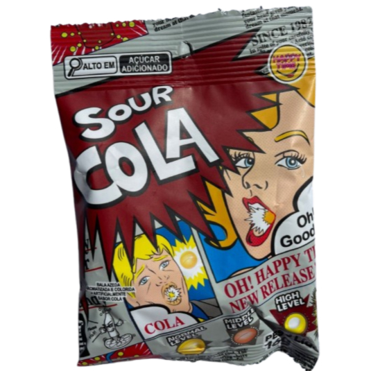 Bala Azeda ácida Sour Cola Happy Time 16g
