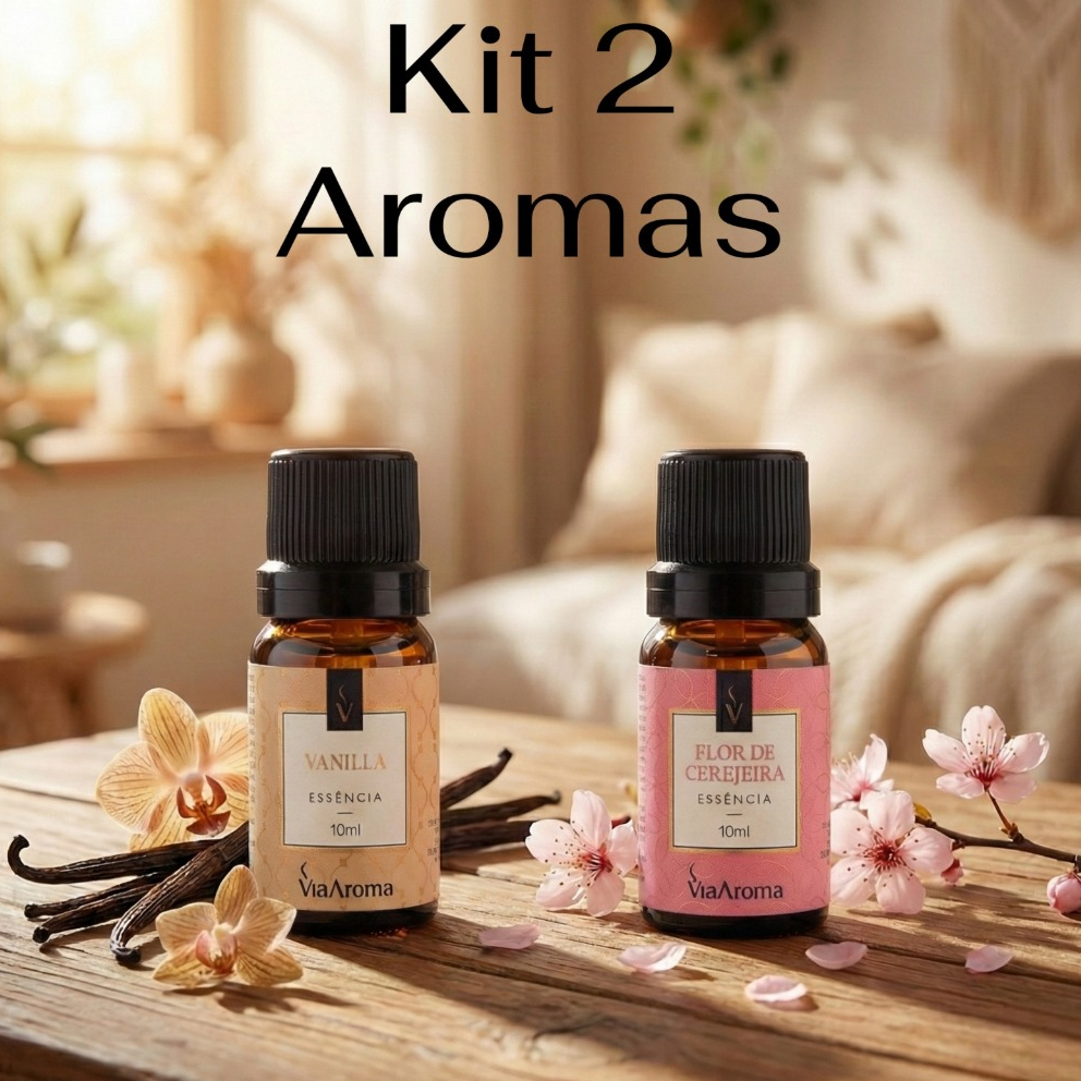 Kits 2 Essências Para Aromatizador Difusor Elétrico De Ambiente Via Aroma 10ml ENVIO IMEDIATO