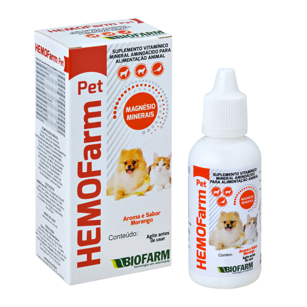 Aumenta Apetite Cães Gatos Hemofarm Pet Ferro Suplemento Vitamínico Biofarm em Oferta na Shopee