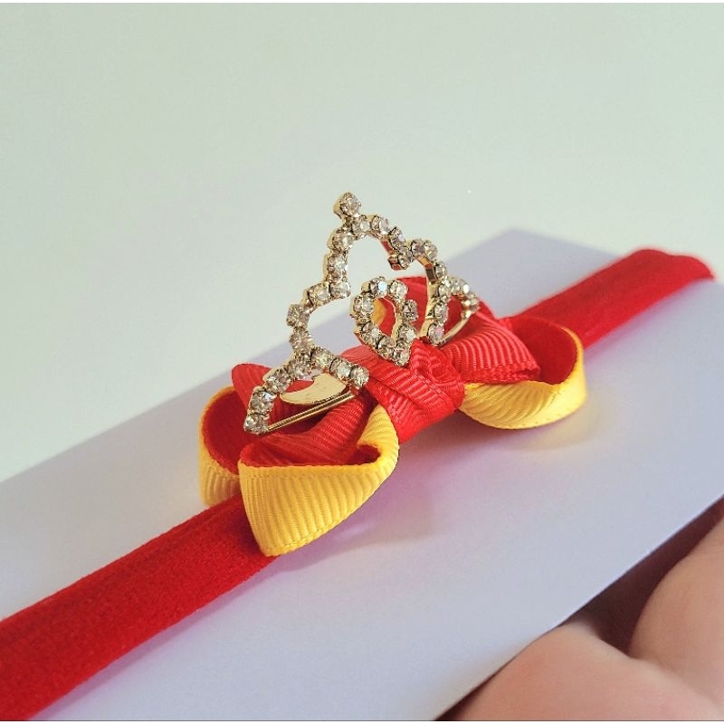 Laço Bela MICRO bebe com Coroa - 5cm