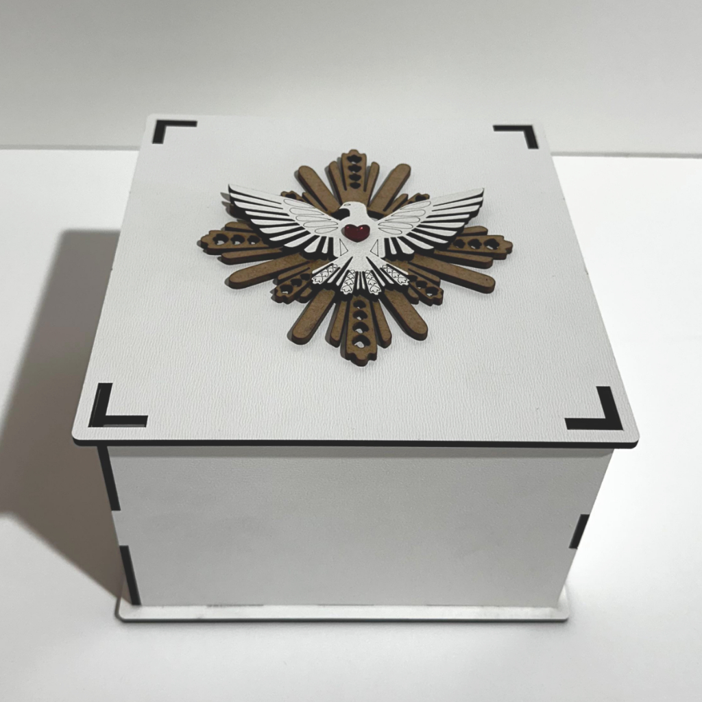 Caixa Batizado Personalizada 16X16X10 p/ 1 caneca - Espírito Santo, Convite, Batismo, Batizado em Oferta na Shopee