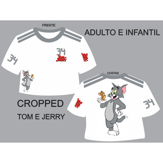 Cropped feminino infantil e adulto malha drayfit em Oferta na Shopee