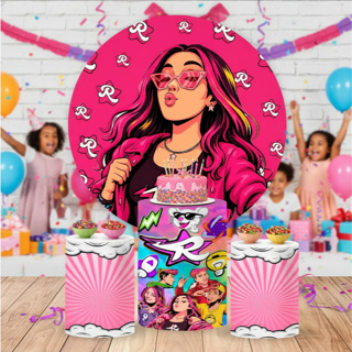 Kit Painel E Capa De Trio Cilindros Aniversário Emilly Vick Clube Dos Rosa Modelos em Oferta na Shopee