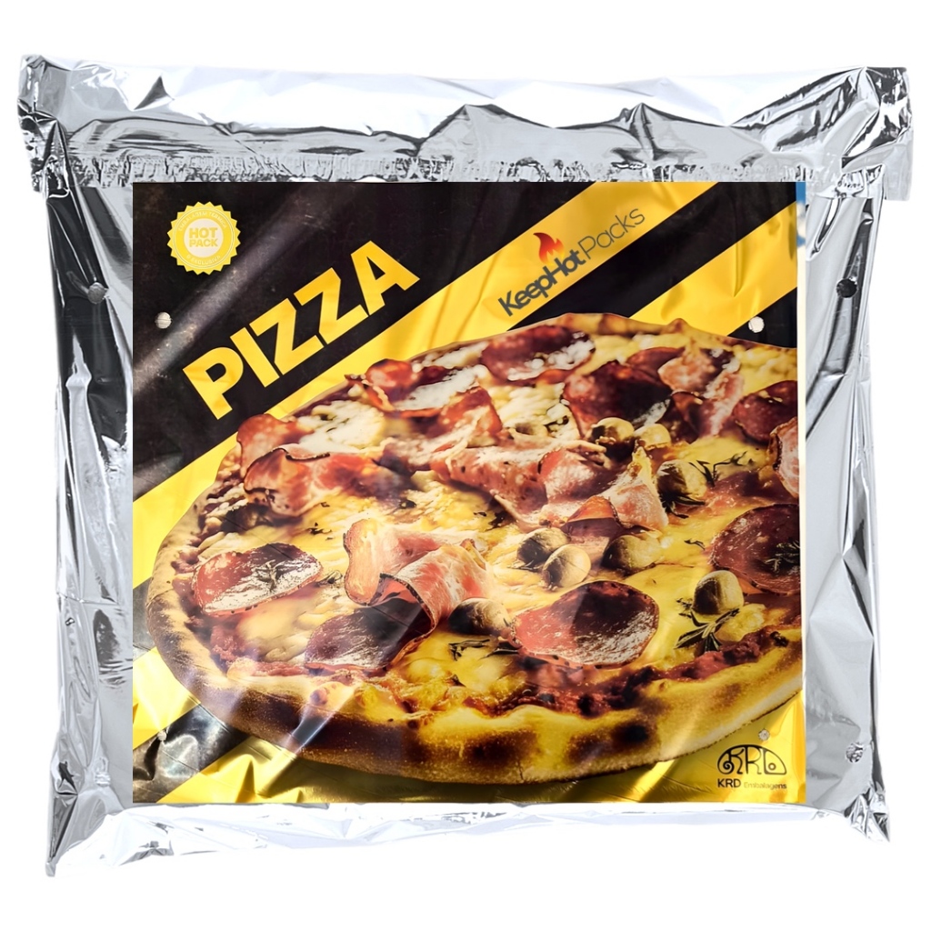 Embalagem Térmica Envelope Metalizado Pizza 44x44cm - 1.000unid - COM DESENHO