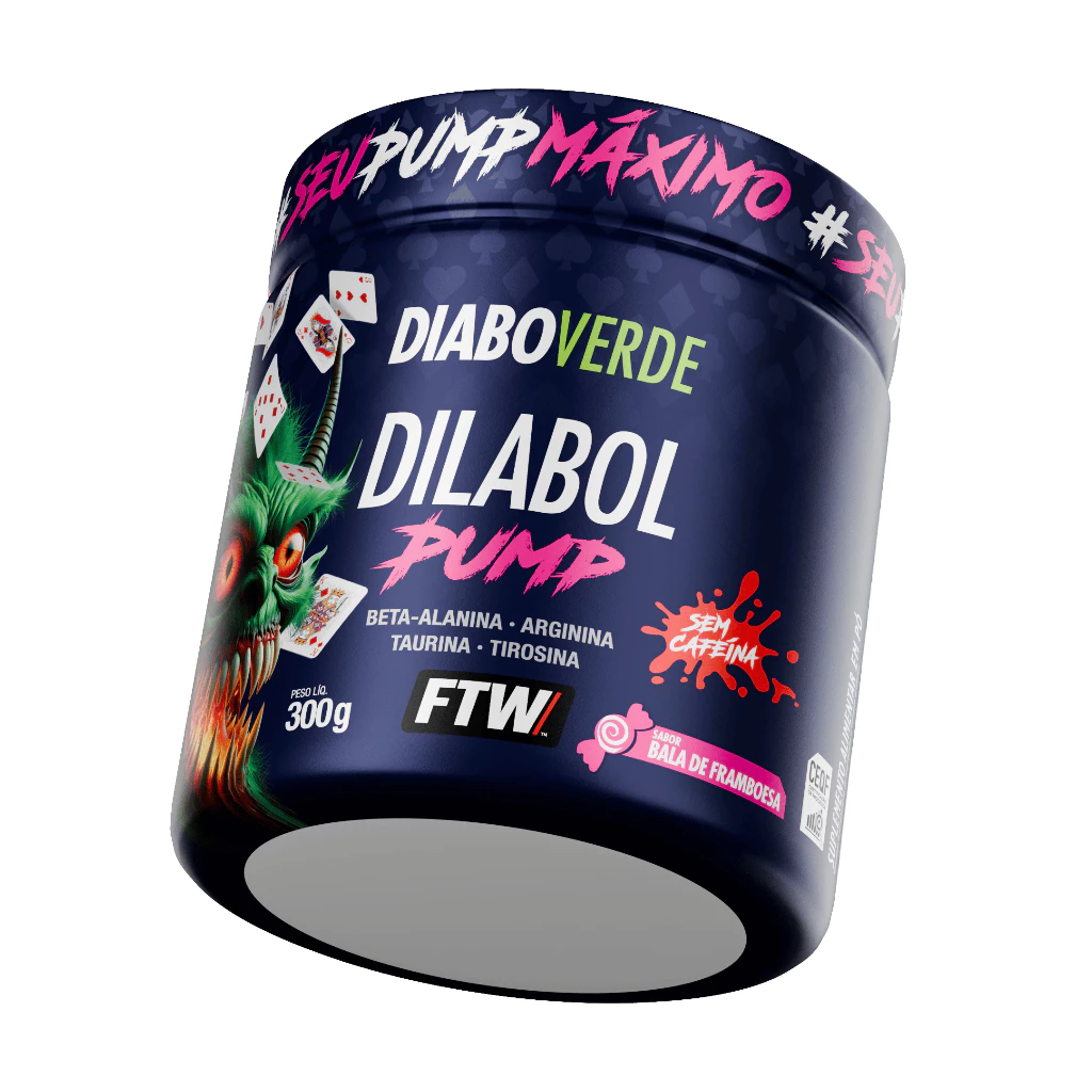 Pré Treino Dilabol Pump Pote 300g Pré Treino Sem Cafeína - FTW