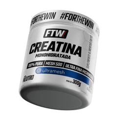 Creatina Monohidratada Ultra fina Micronizada Mesh 500 - Pote 300g - FTW