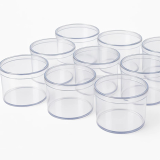 Kit 30 Caixinhas Acrílico Com Tampa 6x4cm Redondas Transparente Lembrancinhas Brindes Decoração em Oferta na Shopee