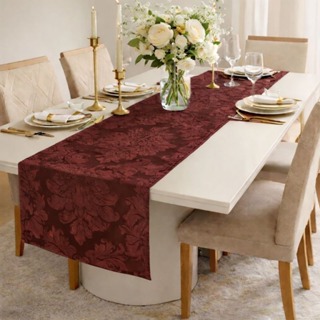 Caminho de Mesa  Jacquard 1,40 x 0,40 Luxo Alta Qualidade Cozinha Sala e Jantar Elegante em Oferta na Shopee