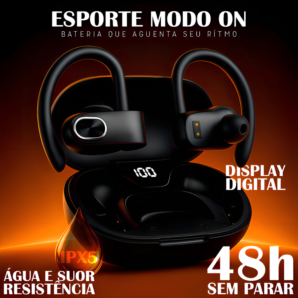 Fone De Ouvido Bluetooth Sem Fio Iphone Samsung Corrida A Prova De Água TWS Esportivo Air Jogos Dots
