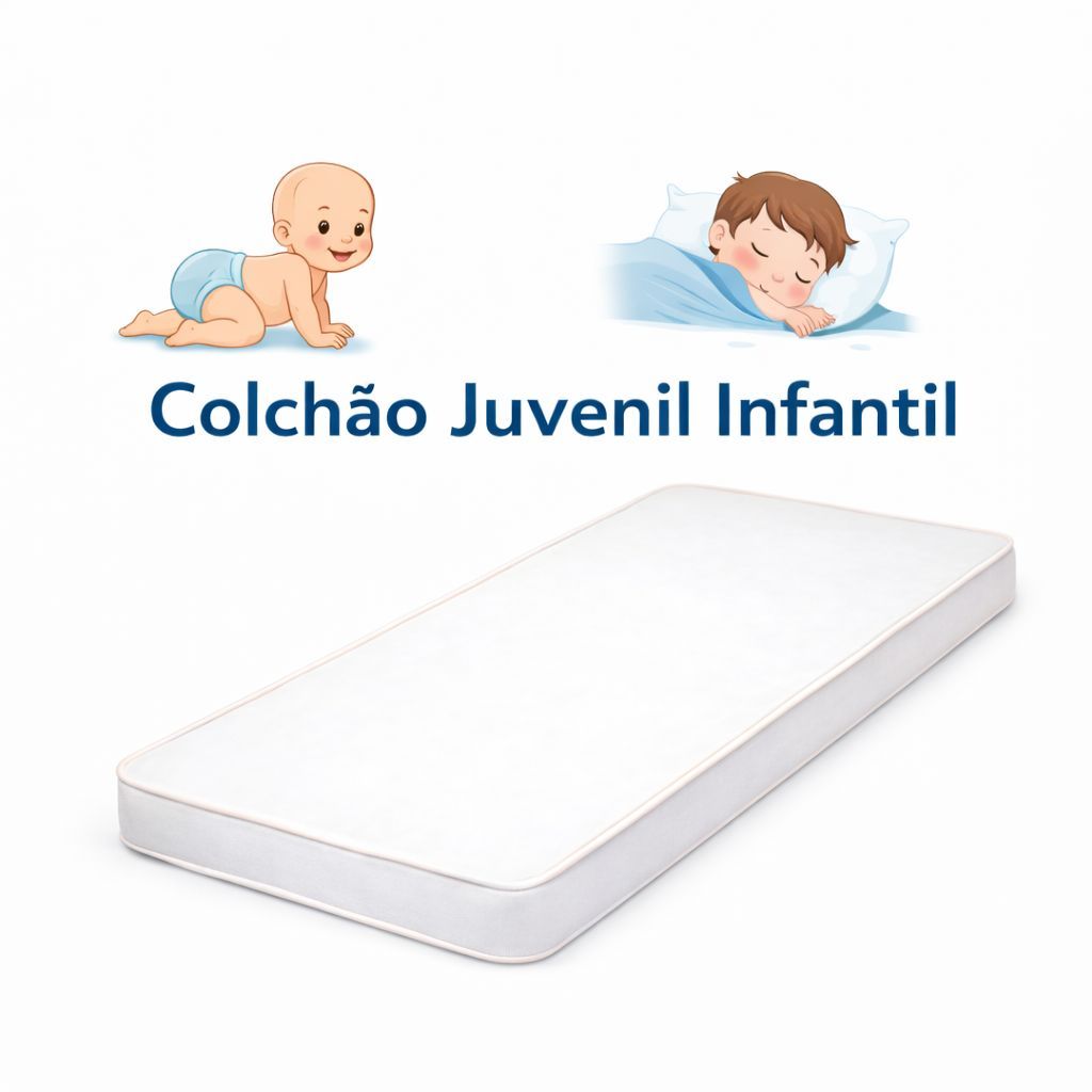 Colchão de Espuma Infantil 150x70 Para Berço Mini Cama Juvenil Selo Inmetro - Envio Imediato