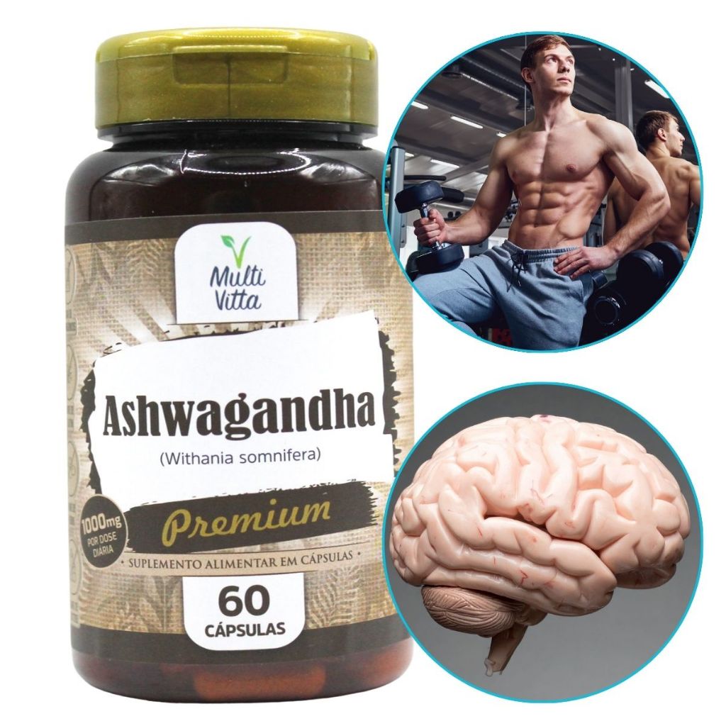 Ashwagandha Multivitta 1000mg Ginseng Indiano Pote 60 Capsulas Original em Oferta na Shopee