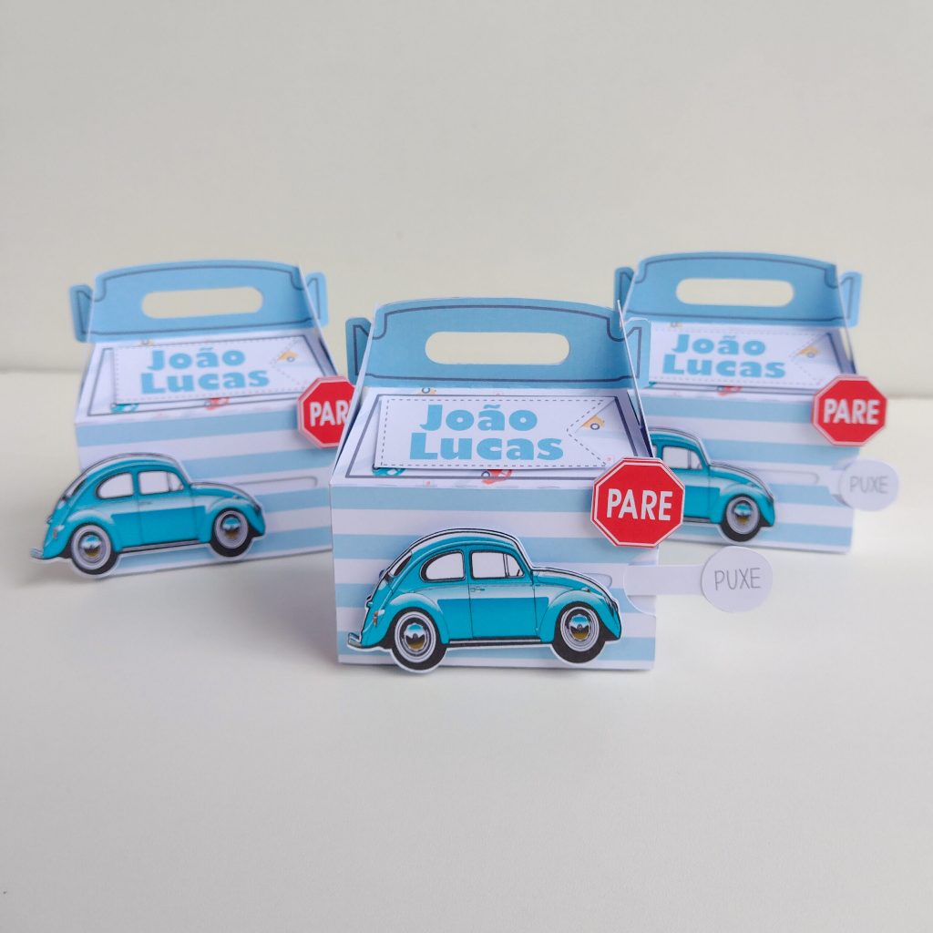 Kit Personalizado Fusca - Fusca Azul - PEGUE E MONTE