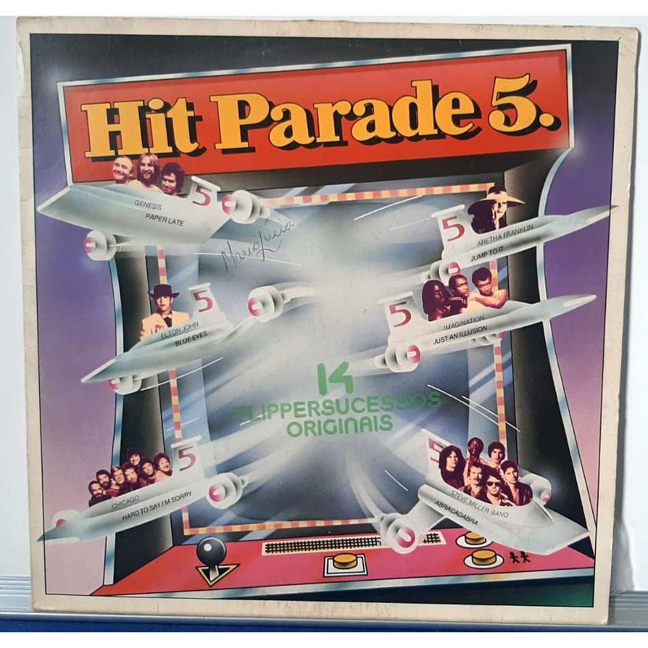LP Vinil Hit Parade 5 - coletânea Internacional ...Elton John , Fleetwood Mac, Genesis, Chicago, Aretha Franklin....