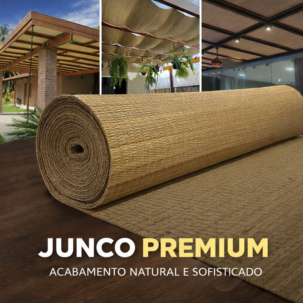 3mt x 50cm De Esteira De Junco Forro, Pergolado, Gazebo para 1,5m²