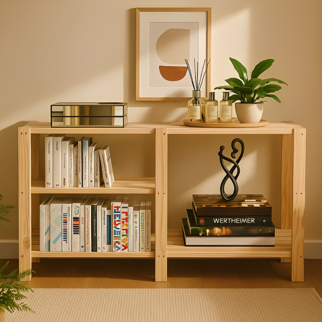 Aparador De Madeira Rack Estante Mesinha em Oferta na Shopee