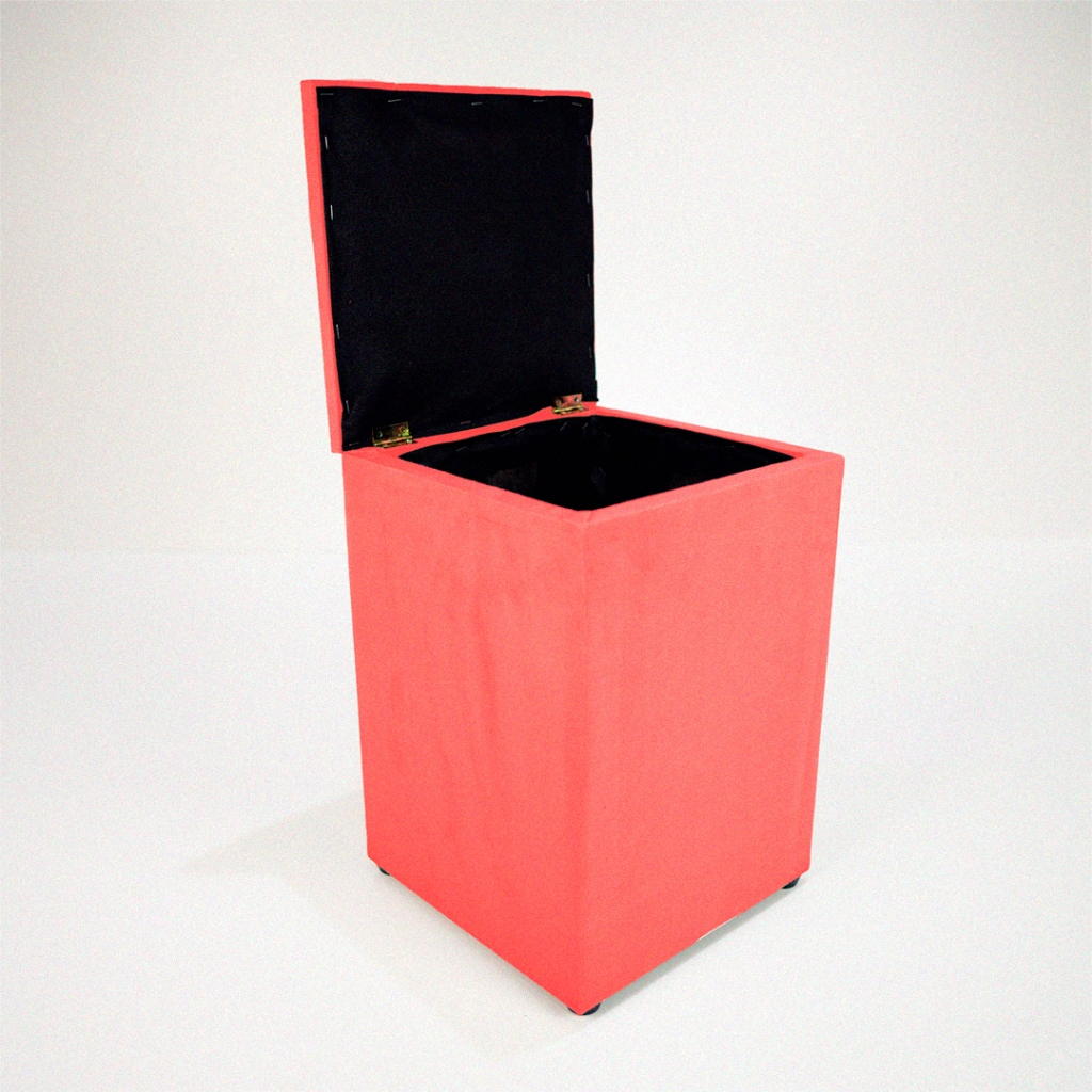 Bau Decorativo Organizador para Quarto, Sala Estofado Veludo Retangular