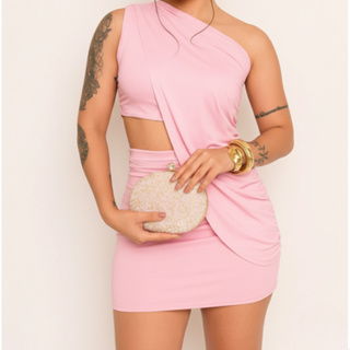 Vestido Feminino Conjunto 3 Peças Saia Top Colete Manga Nula Suplex Blogueira Tendência Elegante em Oferta na Shopee