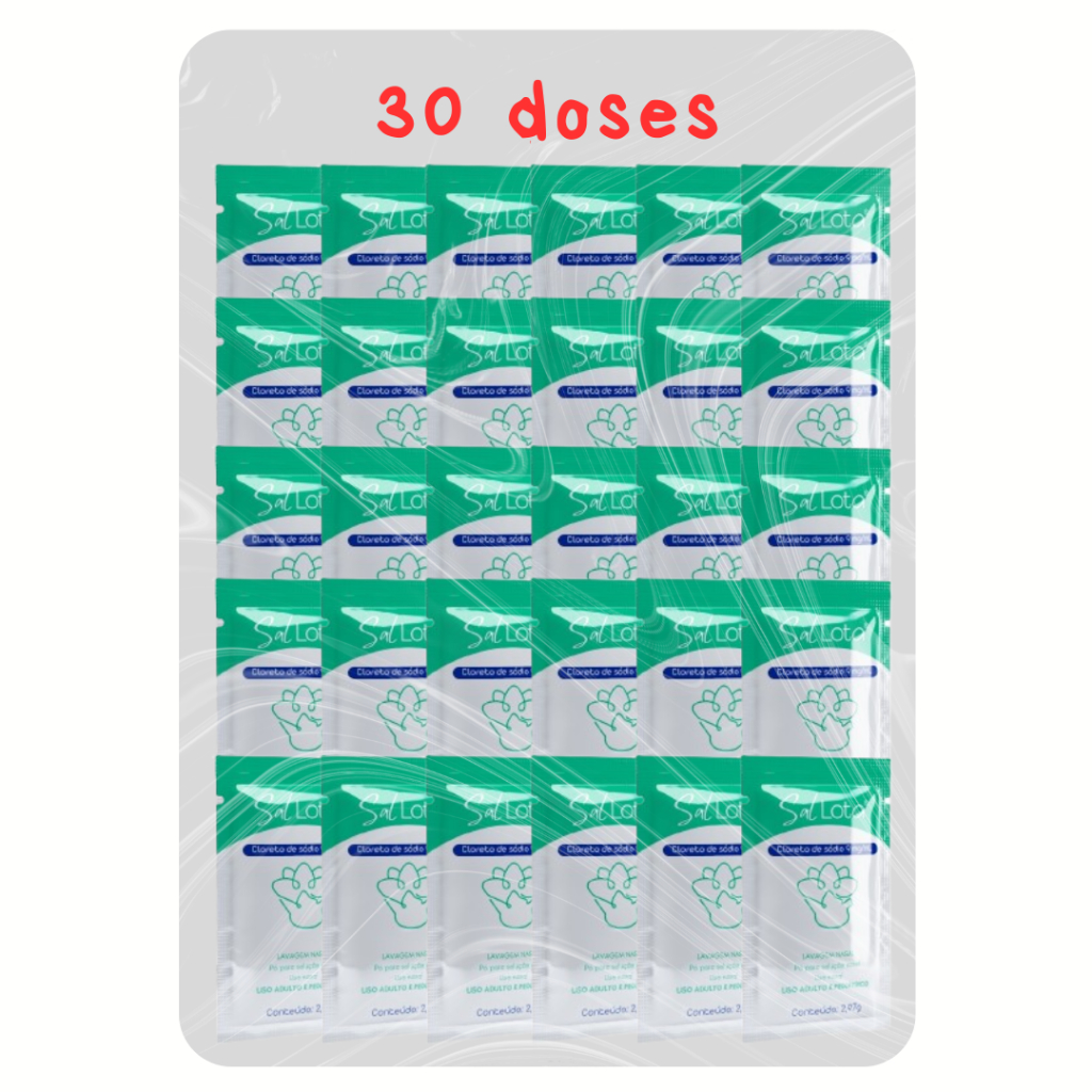 Sal Lota 0,9% | 30 doses | Lavagem nasal natural | Rinite e Sinusite em Oferta na Shopee