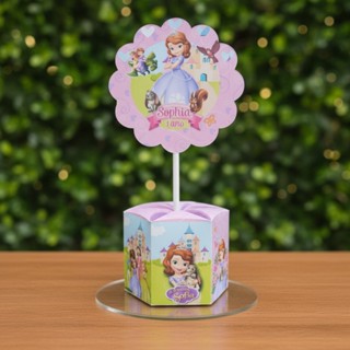 10 Unidades Centro de mesa Festa Princesa Sofia em Oferta na Shopee
