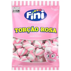 Marshmallow Torção Rosa 250g - Fini