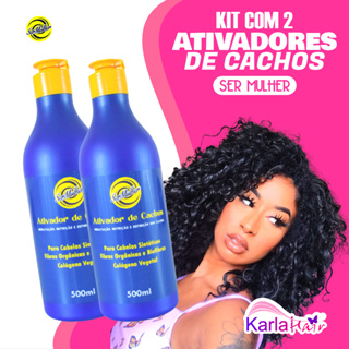 KIT 2 ATIVADORES DE CACHOS SER MULHER 500ML CABELOS BIO FIBRAS E ORGANICOS em Oferta na Shopee