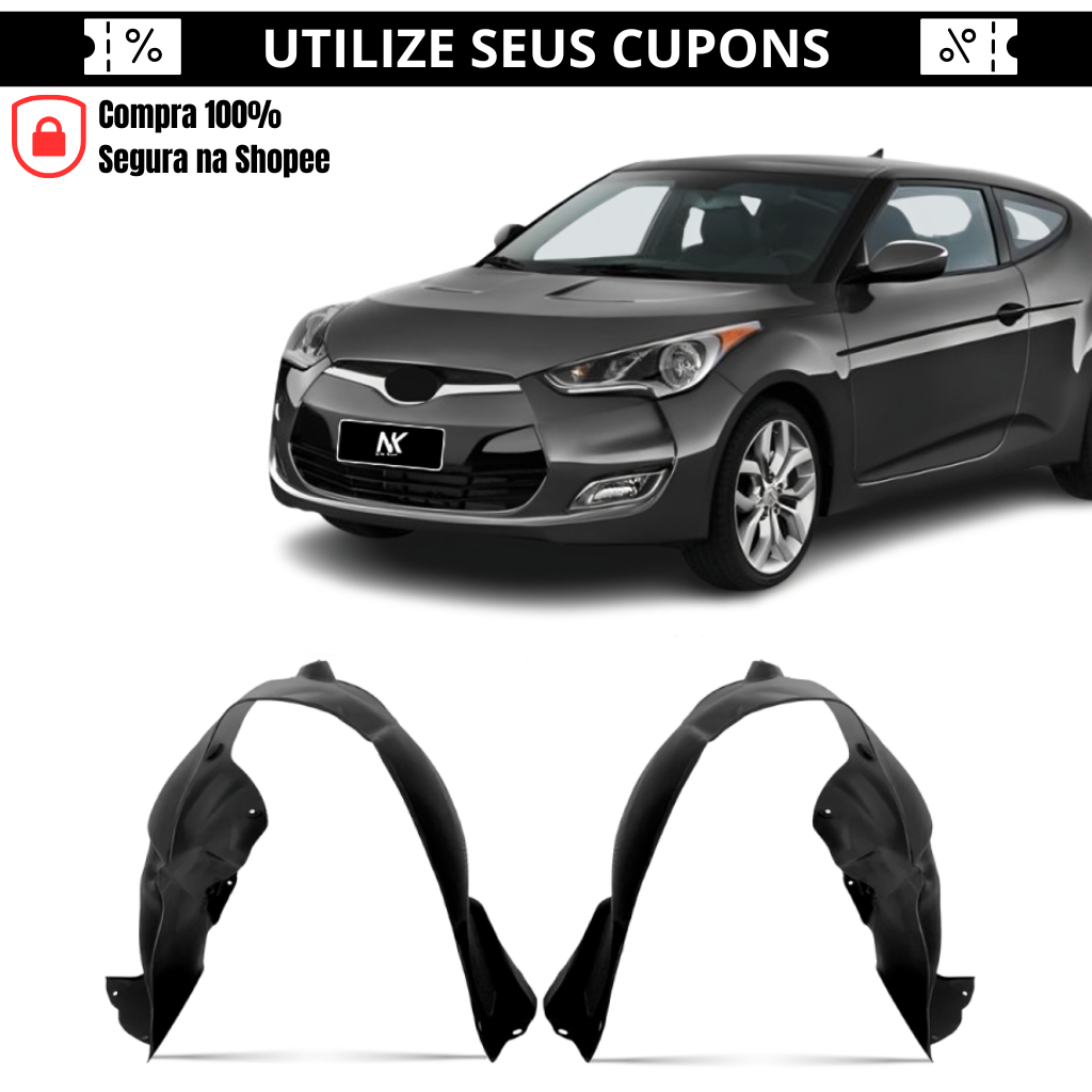 Par/Un Parabarro Dianteiro Veloster 2012 2013 2014 2015