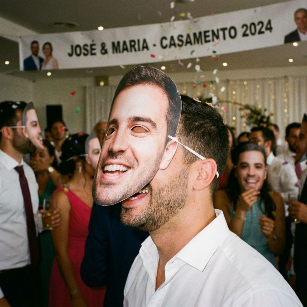 Máscaras com foto personalizada  para eventos, formaturas, aniversários, casamentos e despedidas em Oferta na Shopee