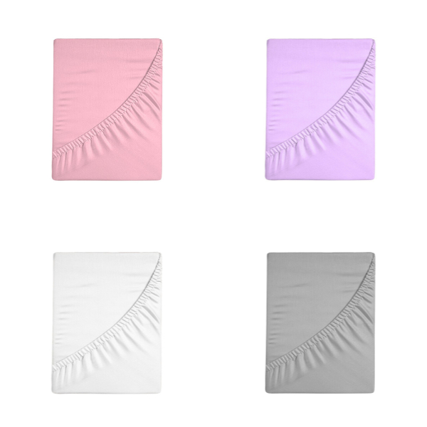 Kit 4 Lençol Avulso Percal Super Macio Cama Montessoriana Infantil 150x70cm Com Elástico