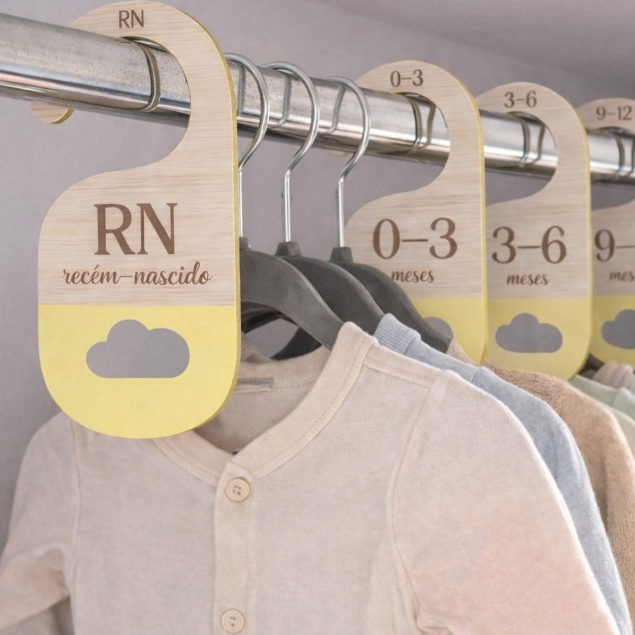 Separador E Organizador De Cabides Para Bebe Infantil - Nuvem Vazada em Oferta na Shopee