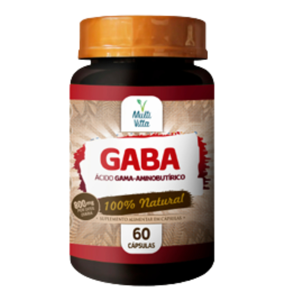 Ácido Gama - Gaba 800mg Com 60 Cápsulas Suplemento Alimentar