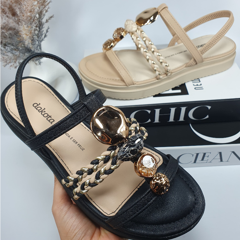 Sandália Feminina Dakota Y7635 Flatform Conforto Estilo e Elegância Artesanal em Cada Passo em Oferta na Shopee