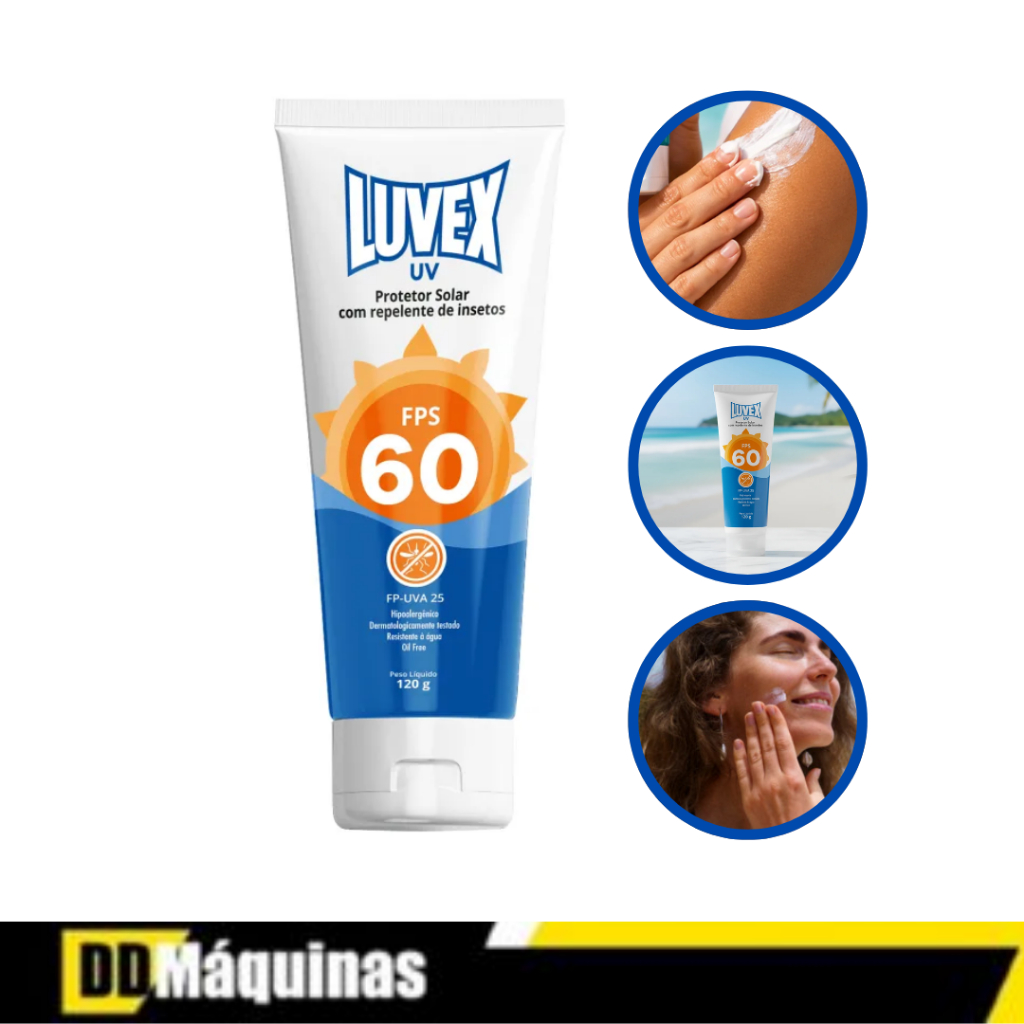 Protetor Solar Uv Fps 60 Com Repelente 120g Luvex em Oferta na Shopee