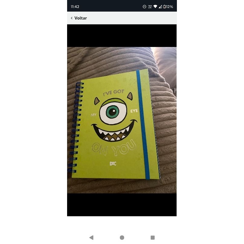 DAC - Caderno Smart Colegial (pequeno) com 80 folhas Reposicionáveis (90g) Monstros S.A. Fechamento em Elástico