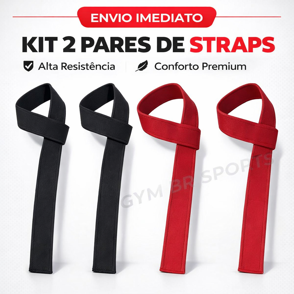 Kit 2 PARES Tala de Strap 100% Algodão PREMIUM  Academia e Crossfit
