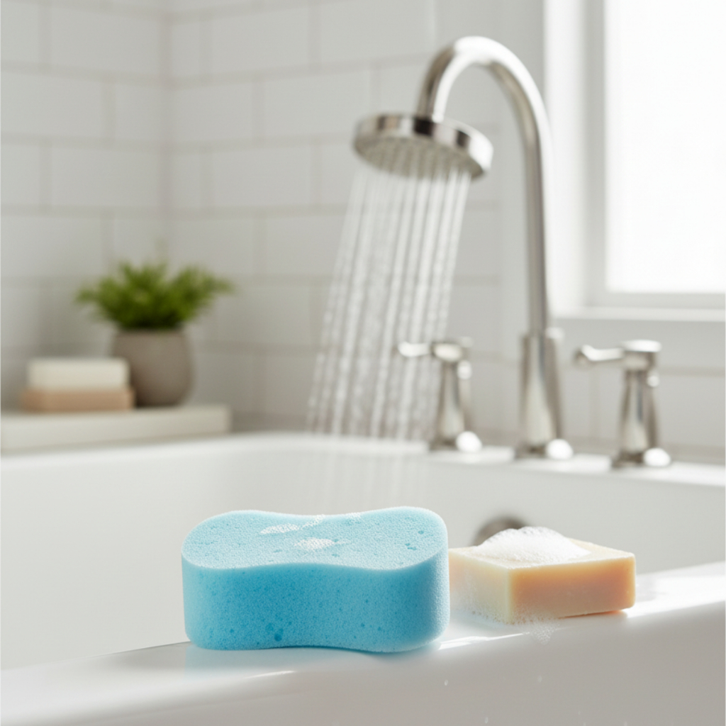 Kit Com ATÉ 10 Buchas Esponja de Banho Macia Colorida Espuma Corporal Adulto Limpeza da Pele — imagem 2 de 2