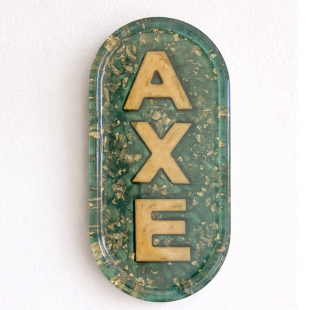 Placa Decorativa AXÉ em Resina | Artesanal