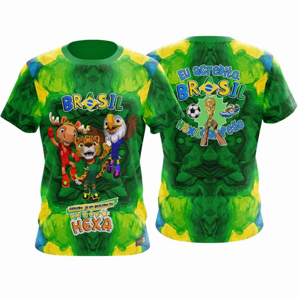 camisa copa do mundo infantil