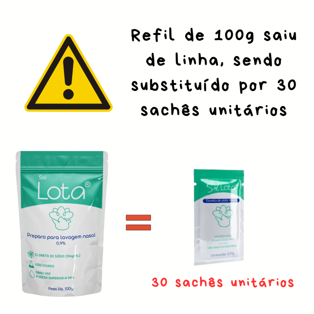  Sal Lota 300g | Lavagem nasal | 90 doses