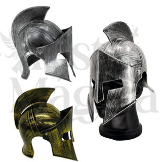 Máscara Gladiador Elmo Grego Espartano Medieval Fantasia em Oferta na Shopee