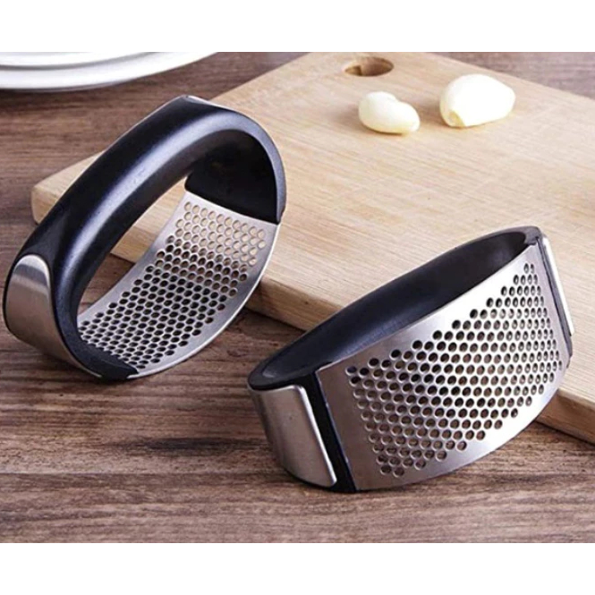 Espremedor de alho manual em aço inoxidável-Prático, simples e rápido para extrair suco e moer alho em Oferta na Shopee