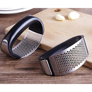 Espremedor de alho manual em aço inoxidável-Prático, simples e rápido para extrair suco e moer alho em Oferta na Shopee